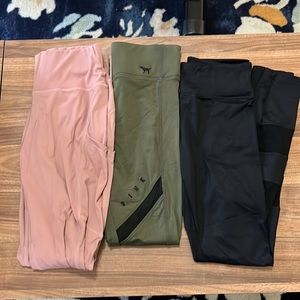 leggings set XS victoria’s secret pink forever 21 scrunch butt